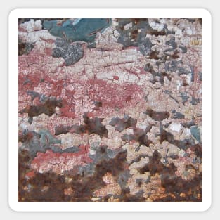 Cracking Paint and Rust Abstract Sticker